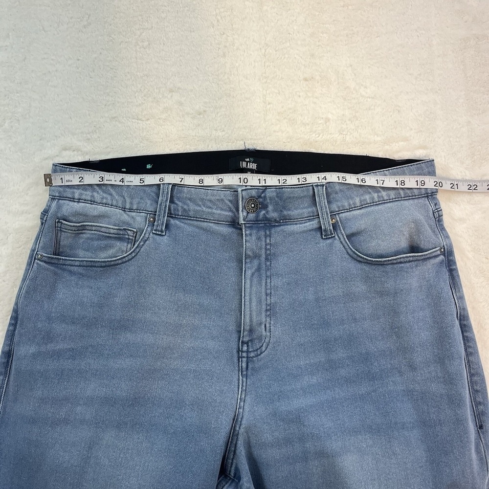 Lularoe Magic Waist Crop Jeans Womens Sz 36 Stretch L-162152 Hi Rise Distressed - Picture 9 of 12